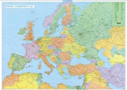 Wandkarte Europa mit Seehäfen