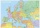 Wandkarte Europa mit Seehäfen