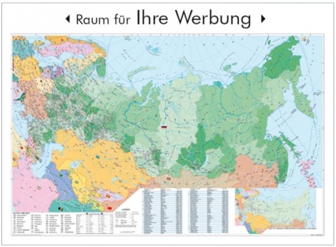 Postleitzahlenkarte Russland und osteuropäische Staaten