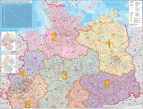 Postleitzahlenkarte Deutschland