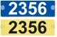 Taxi-Ordnungsnummer mit Saugnäpfen