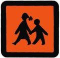 Schulbus-Magnetschild XS