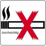 Aufkleber Nichtraucher, durchsichtig