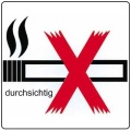 Aufkleber Nichtraucher, durchsichtig