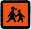 Schulbus-Schild Folie