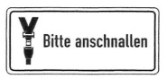 Aufkleber Sicherheitsgurt