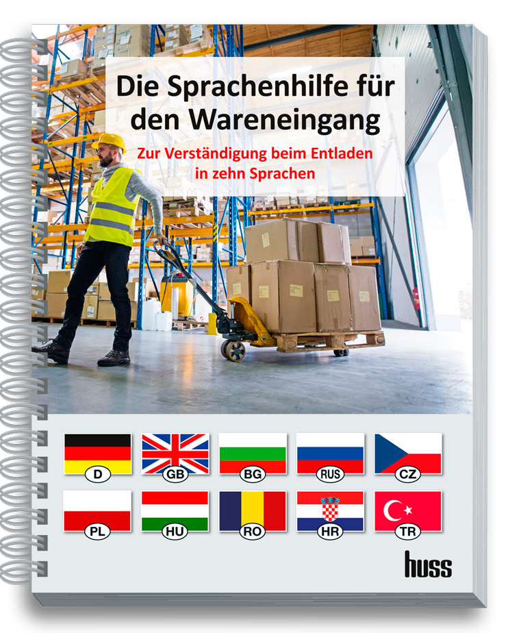 Die Sprachenhilfe für den Wareneingang