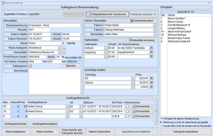TravelManager Reiseverwaltung