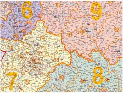 Postleitzahlenkarte Deutschland