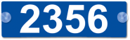 Mietwagen-Ordnungsnummer mit Saugnäpfen